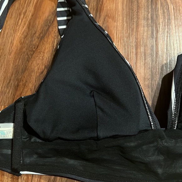 Sea Level Swim French Frill Stripe Bralette Bikini Top - Picture 9 of 13